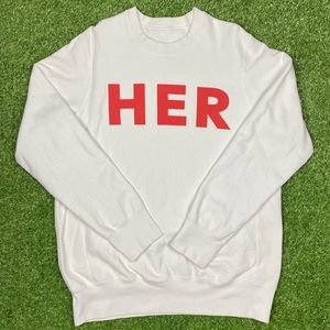 Gently used women’s HER heavy crewneck made in canada size medium